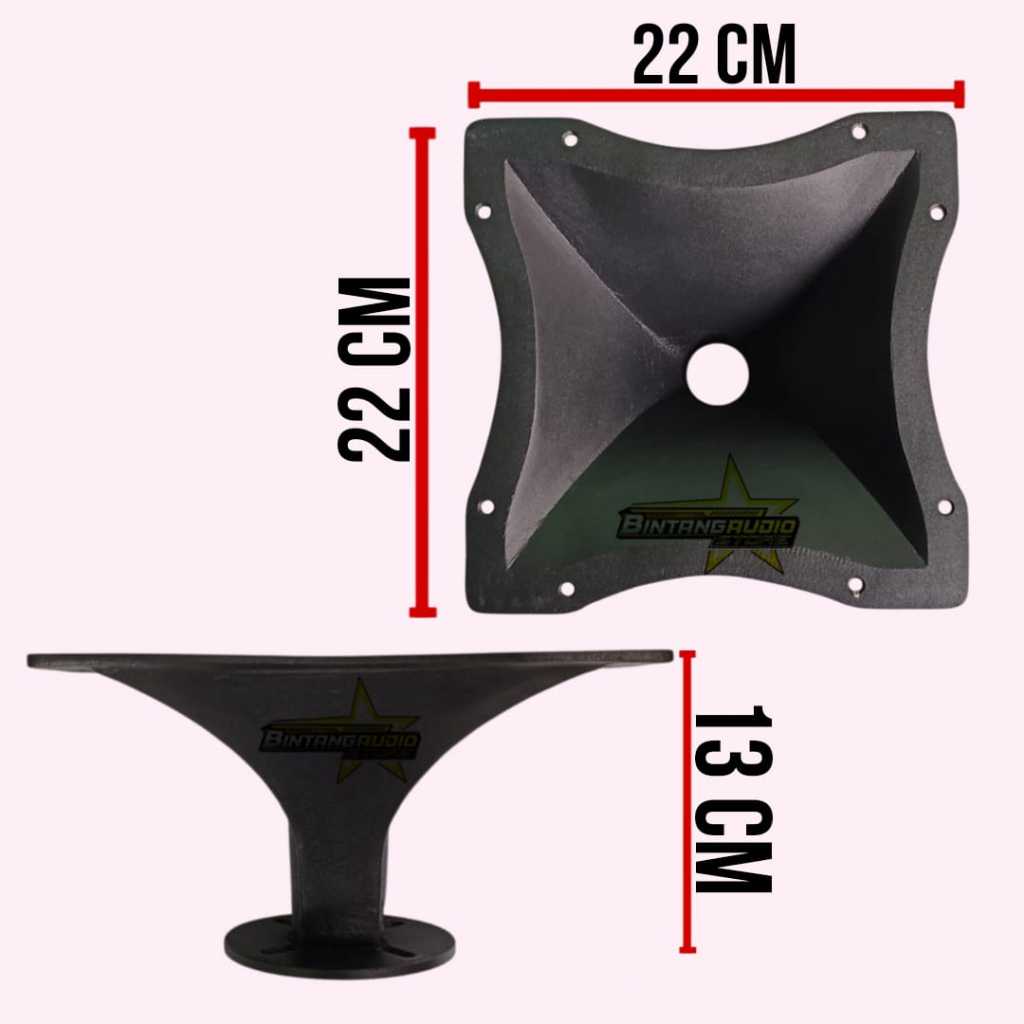 Horn Twiter Model RCF Ukuran 22x22 cm / Corong Tweeter Bahan Cor Diral Almunium Tebal