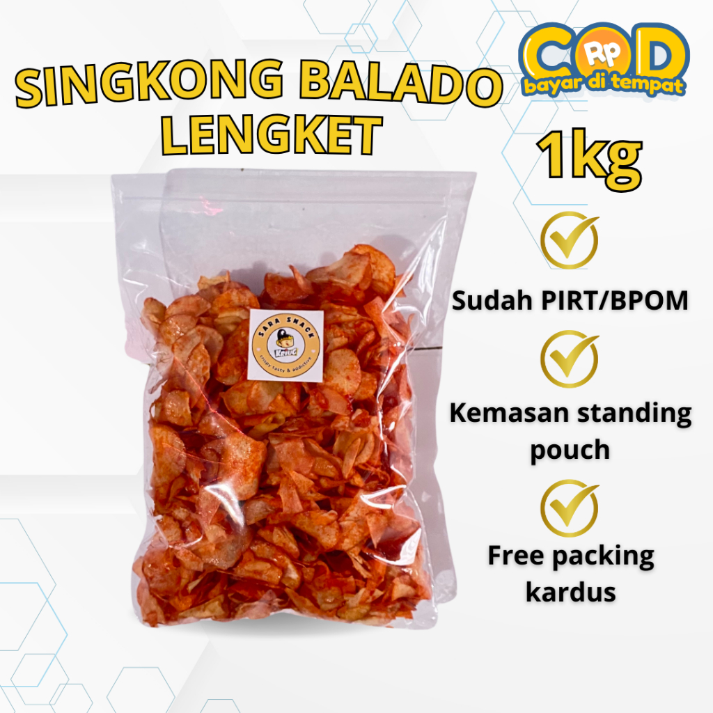 

Singkong Lengket Balado | Keripik Singkong Balado 500gr | Aneka Snack Murah Grosir