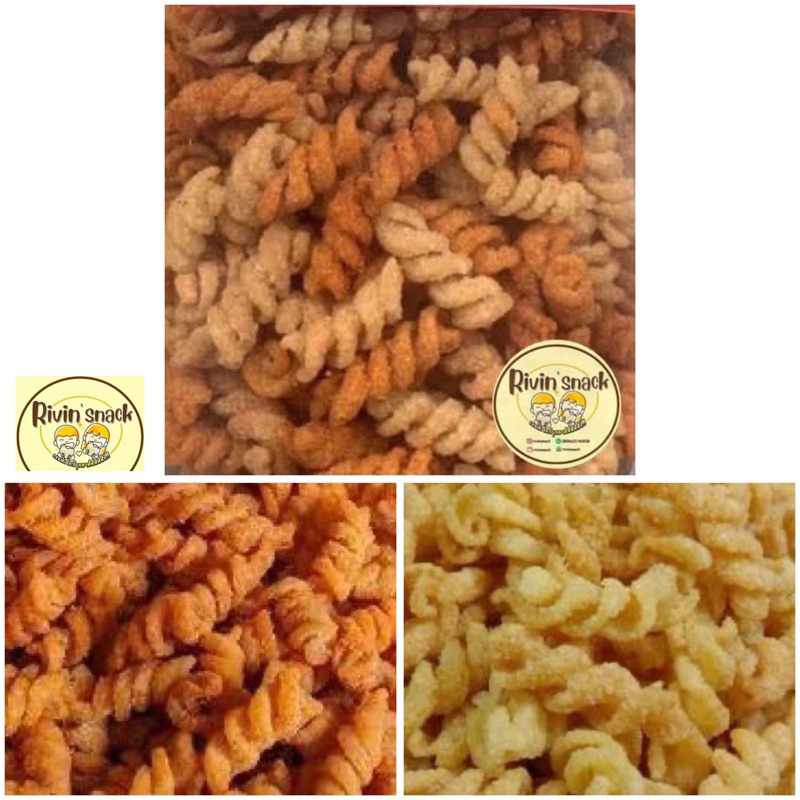 

MAKARONI SPIRAL 1KG (PEDAS / ASIN GURIH / MIX / BALADO) RIVIN SNACK MACARONI MACCARONI 500 gram