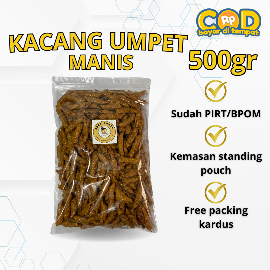 

Kacang Sembunyi | Kacang Umpet Manis 500gr | Aneka Snack Murah Grosir