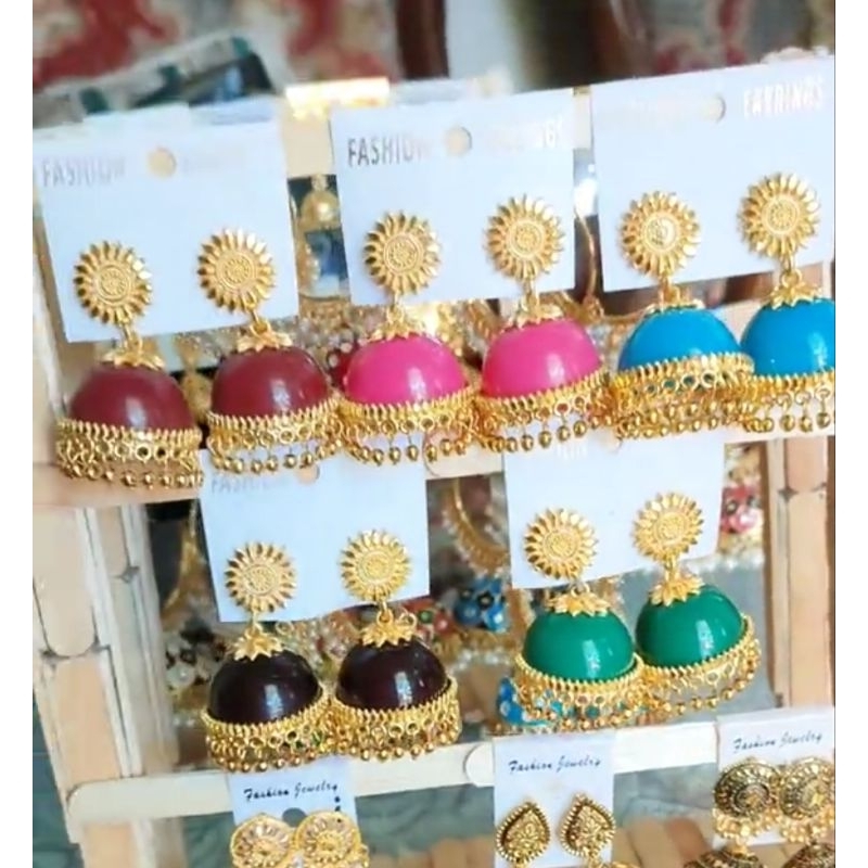 Anting india lonceng anting india anak jhumka kurung