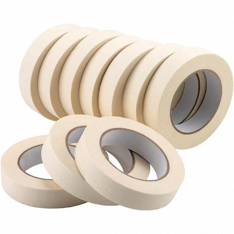 

Masking Tape Isolasi Kertas Selotip Kertas Lakban Kertas 12mm 24mm 48mm x 20yard - Masking Tape