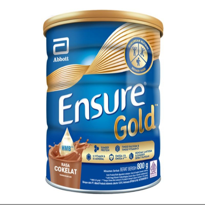 

ENSURE GOLD SUSU BUBUK NUTRISI DEWASA COKLAT 800G