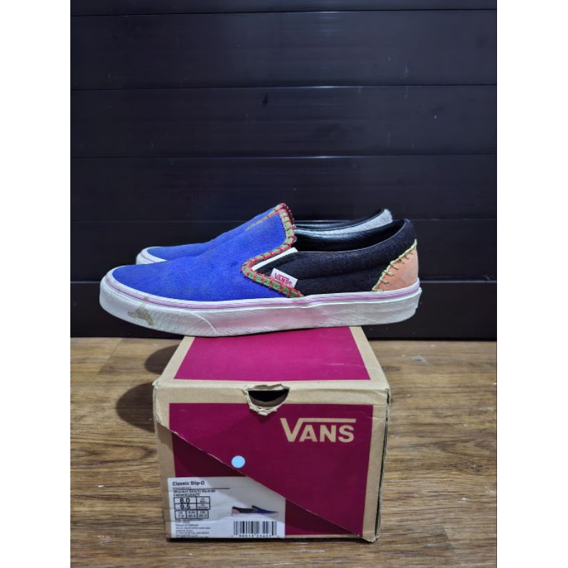 jual rugi vans slip on resmi PT Navya second good like nw + box size 40,5 26cm