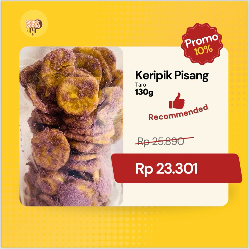 

Keripik Pisang Taro 130g Bumbu Tabur Premium (FREE PACKING BUBLE DAN KARDUS PENGAMAN)