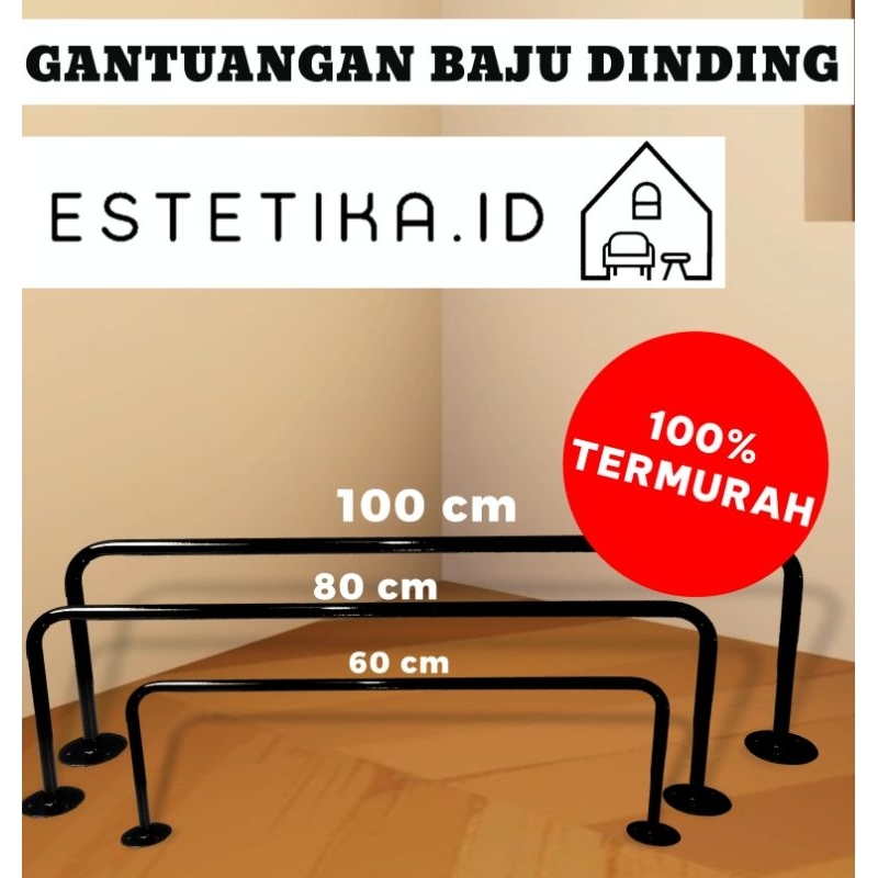 ESTETIKA.ID - GANTUNGAN BAJU DINDING, GANTUNGAN GAWANG BESI, GANTUNGAN BAJU ESTETIK, GANTUNGAN BAJU 