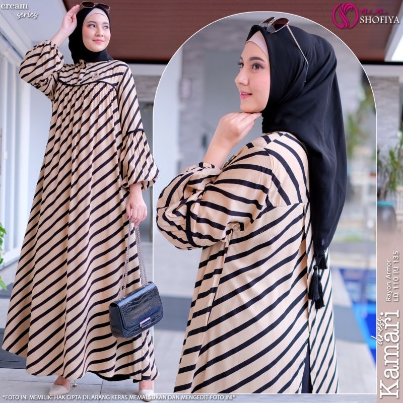 KAMARI DRESS GAMIS MUSLIM MOTIF matt rayon armor ORI BY GGS SHOFIYA