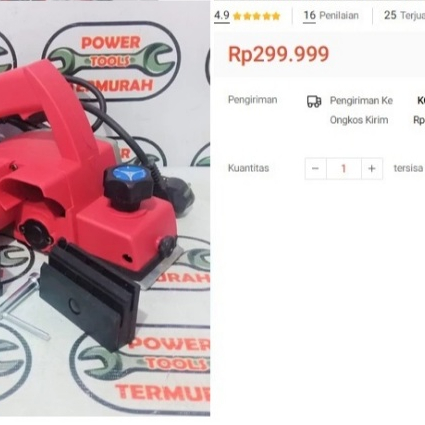 

Ketam WIPRO W2821B Planer Mesin Serut Kayu W 2821 B Sugu Planner Merah