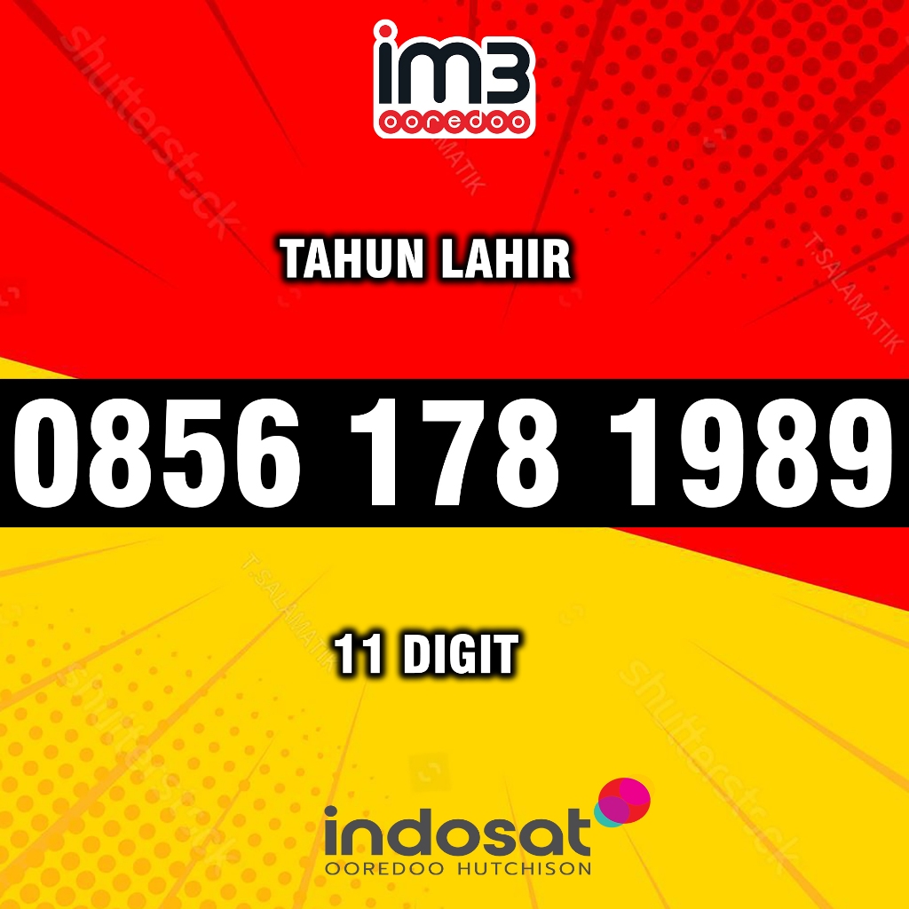 Nomor Cantik Indosat 11 digit 0856 178 1989 Nomer Cantik Im3 Tahun Lahir 17 Agustus 1989