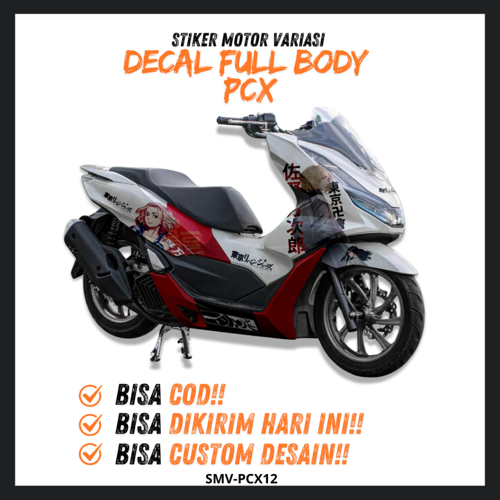 DECAL STICKER HONDA PCX 160 POLOS FULL BODY 2021 2022 2023 2024 BISA CUSTOM DESAIN STICKER PCX 150