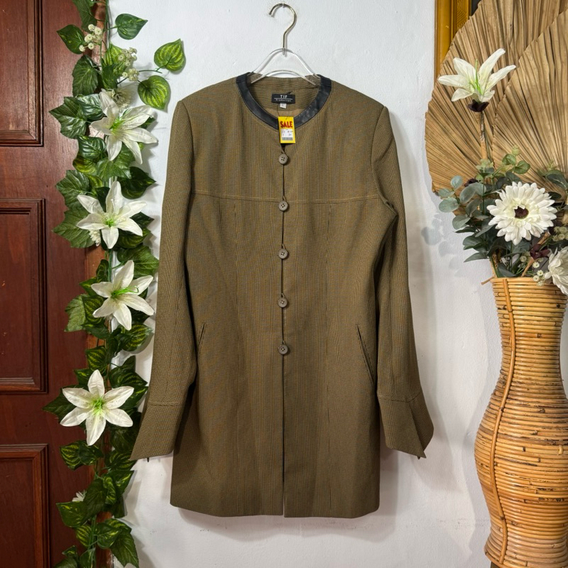 Blazer Coklat Kotak Kecil