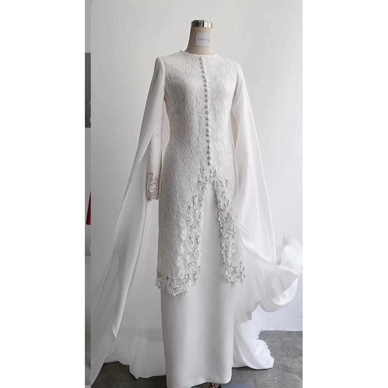 gaun pengantin muslimah Malaysia Melayu gaun akad gaun walimah wedding dress gaun melayu gaun pengan