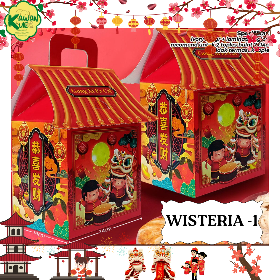 

BOX IMLEK WISTERIA - 1 / BOX HAMPERS TEMA IMLEK / BOX CHINE NEW YEAR