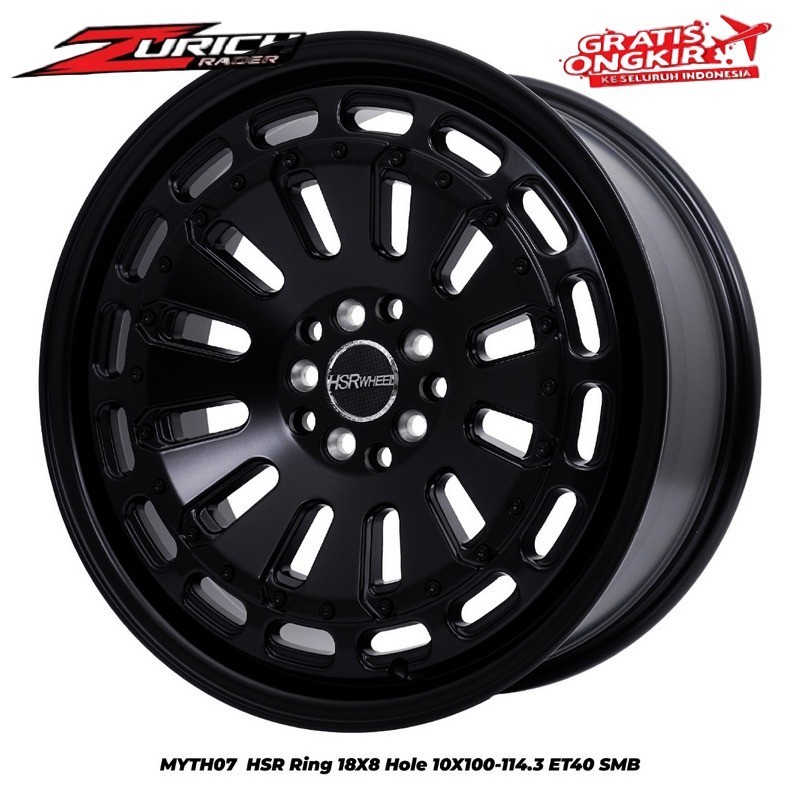 Velg Mobil Captiva Xtrail Serena Almaz Creta Ring 18 HSR Myth07 Pcd 5x100 5x114,3 Black