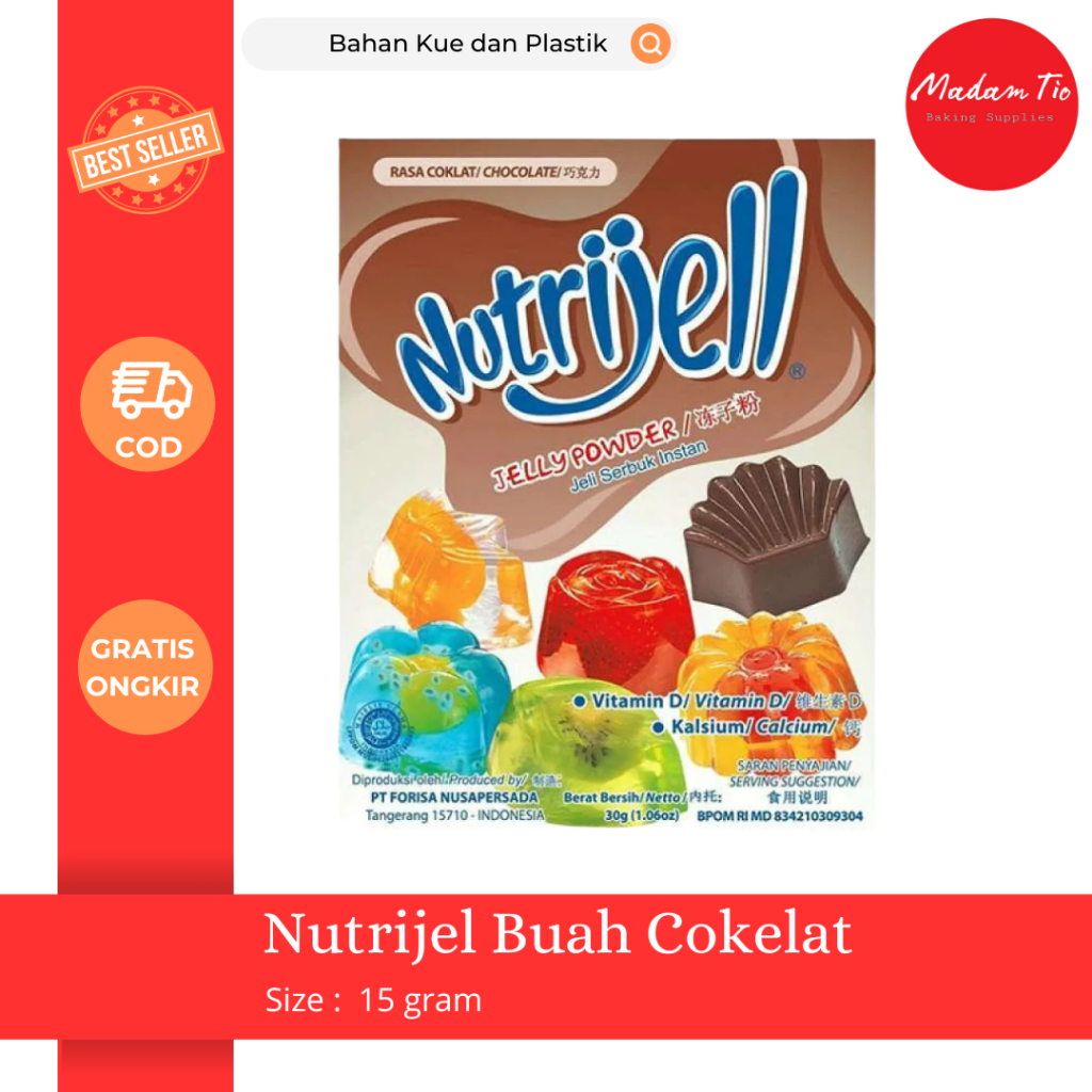 

Nutrijell Coklat 30gram 1pcs