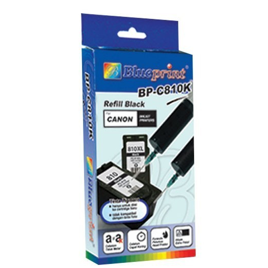 Tinta Suntik Refill Pigment BLUEPRINT BP-810K untuk Printer Canon - Black