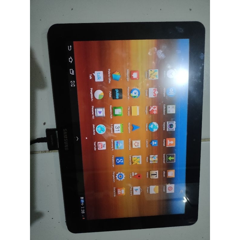 lcd+frame samsung tab 2 gt p7500 ori copotan