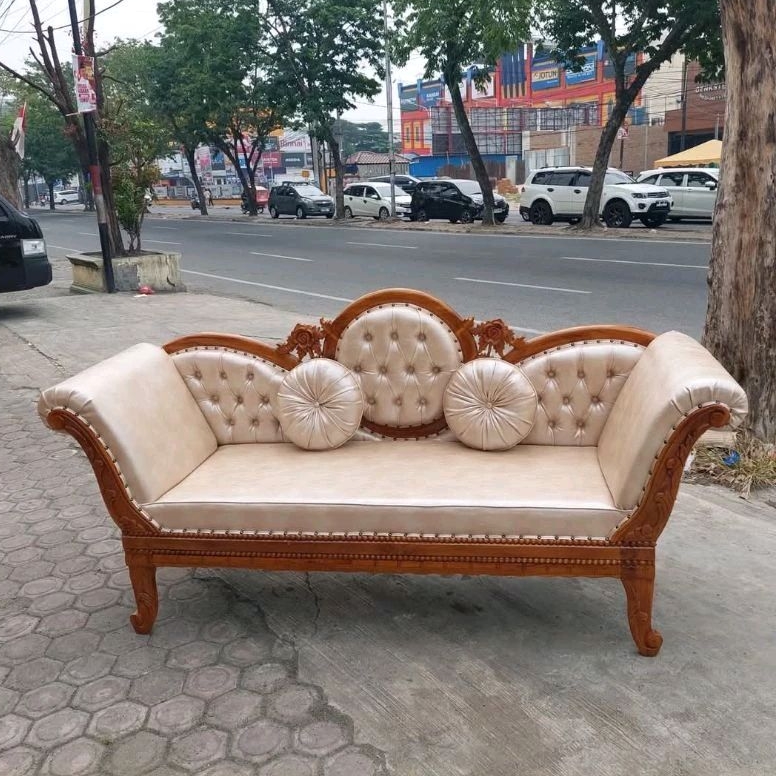 Sofa malas kacamata | Sofa santai ukiran jati jepara | Sofa selonjoran buat nonton TV