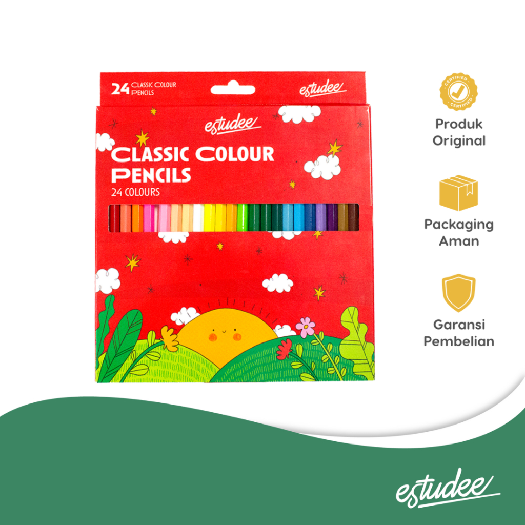 

ESTUDEE CLASSIC COLOR PENCIL 24 ES-PCL24 (PENSIL WARNA)