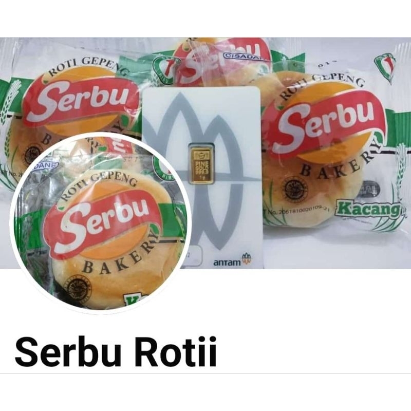 

Roti Gepeng Serbu rasa kacang hijau ori