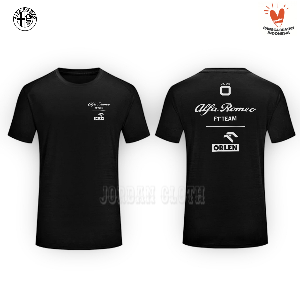 Tshirt Baju Kaos Balap Alfa Romeo Formula One F1 Team