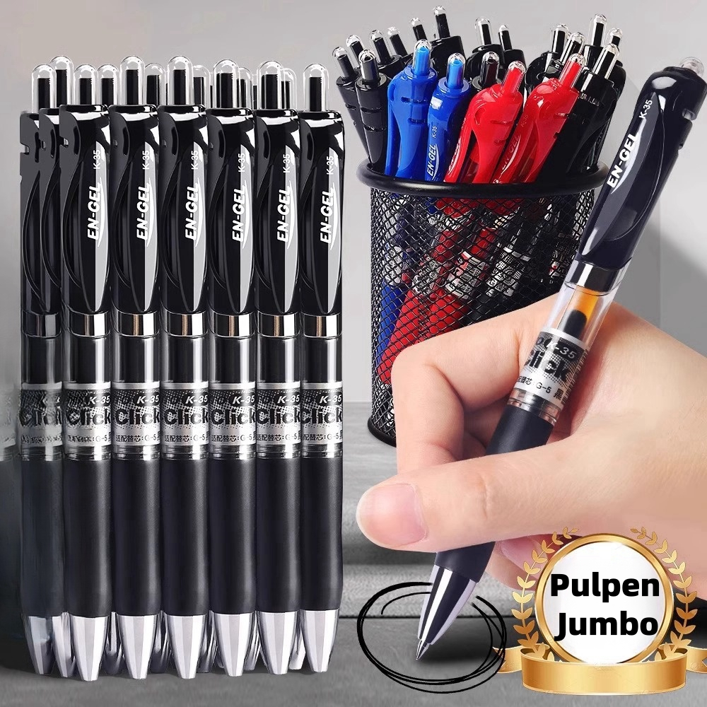 

[COD] AlGD Pulpen Gel Pulpen Jumbo 12PCS Pena Murah 0.5mm Tinta Hitam Sekolah & Kantor