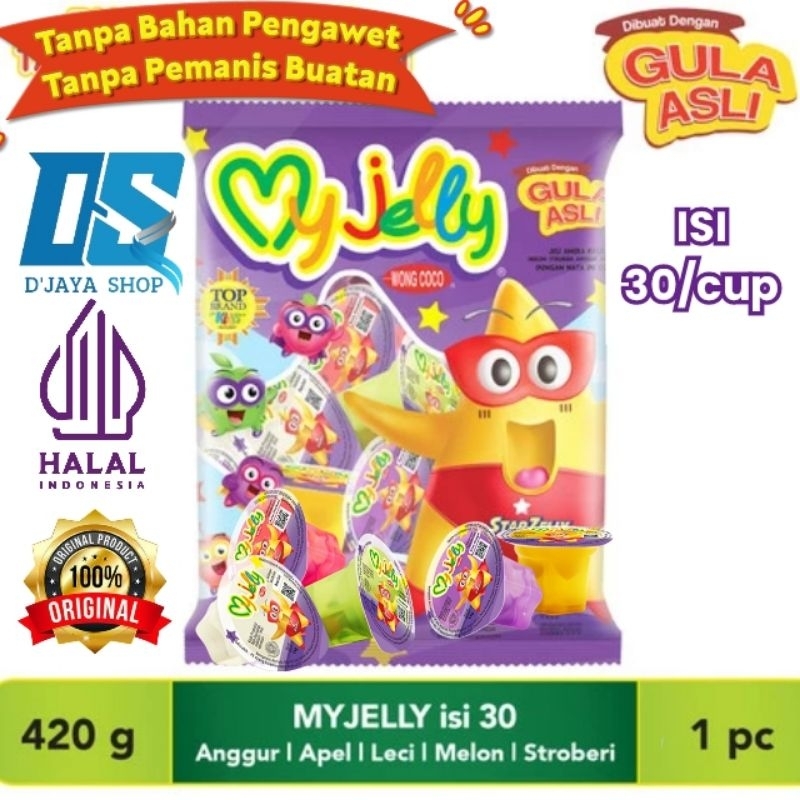 

My Jelly Wong Coco | Jelly Aneka Rasa Buah (30 Cups × 14g )