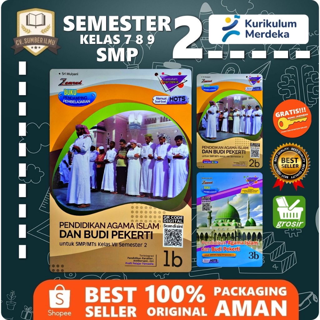 LKS PAI PENDIDIKAN AGAMA ISLAM SMP KELAS 7 8 9 SEMESTER 2 KURIKULUM MERDEKA KURMER | Zamrud PUTRA NU
