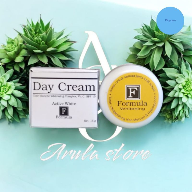 Amula Store Day Cream Active White Formula Whitening Non Mercuri & Hydrolatur 15g
