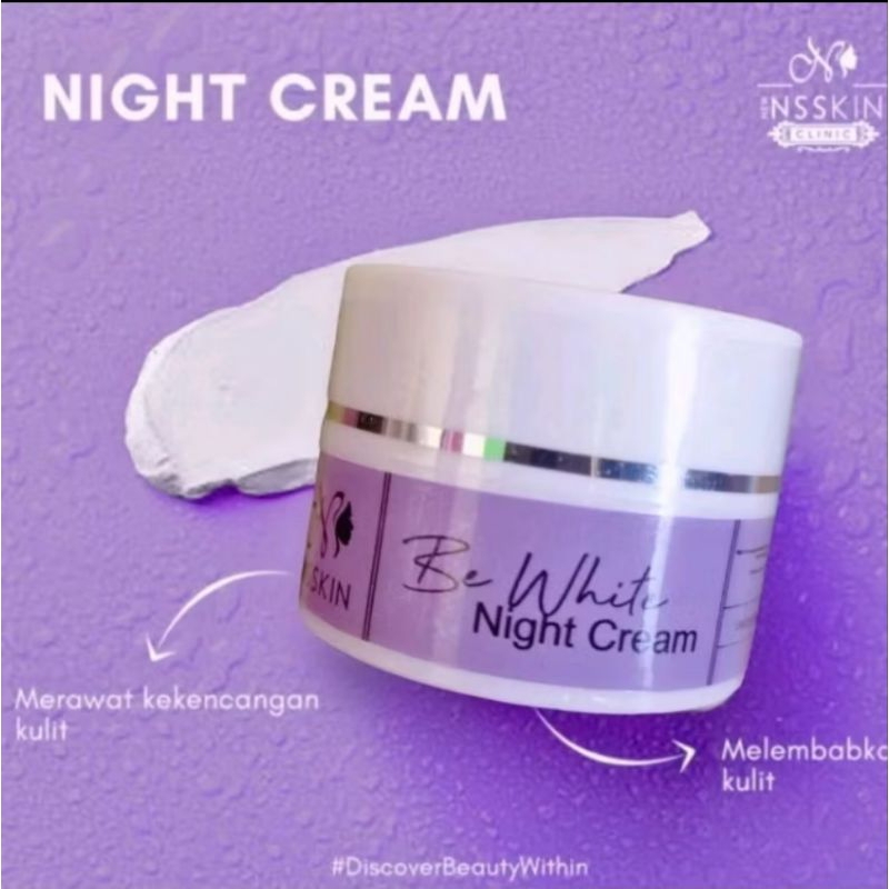 [BISA COD] BE WHITE NIGHT CREAM - NS SKINCARE