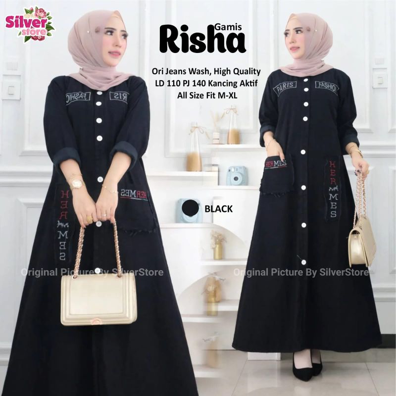 YUNITA MAXI/ZAKIYA GAMIS/GAMIS JEANSWASH RISHA