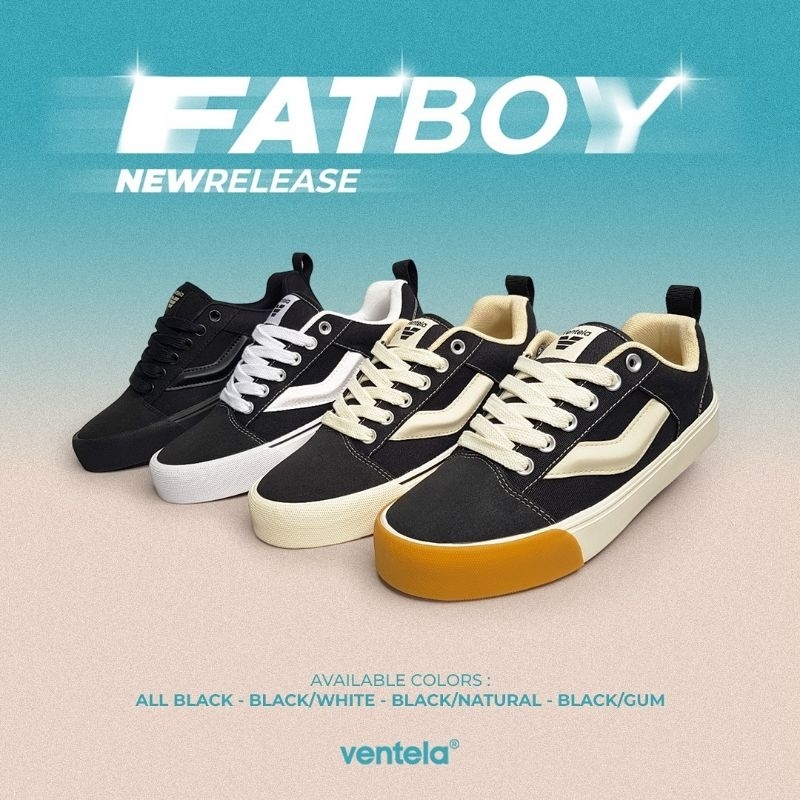 Ventela Fatboy Sepatu Sneakers Hitam Putih