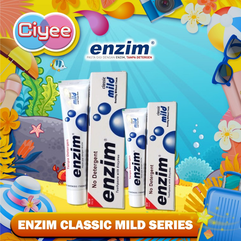 Enzim Pasta Gigi Classic Mild Series - Odol Gigi Sensitif - Toothpaste Halal Bebas Detergent -Ciye