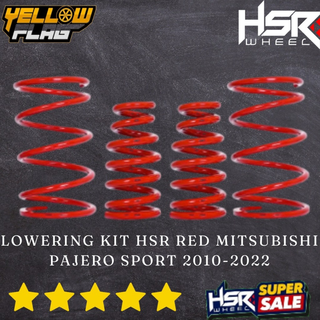 LOWERING KIT PER CEPER MOBIL PAJERO SPORT-LOWERING KIT HSR RED MITSUBISHI PAJERO SPORT 2010-2022