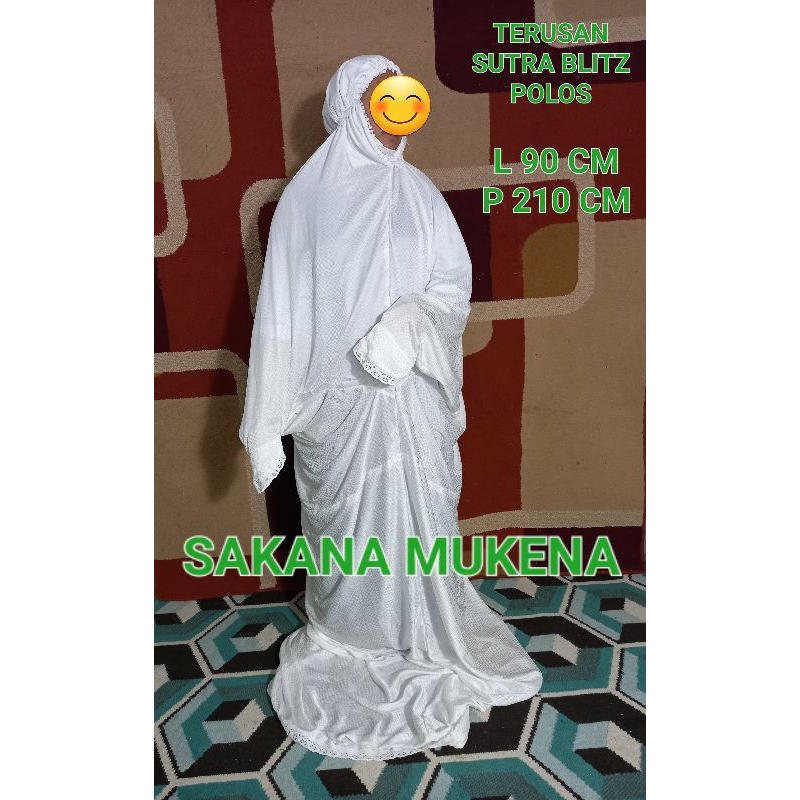 mukena terusan sutra blitz dewasa polos 1