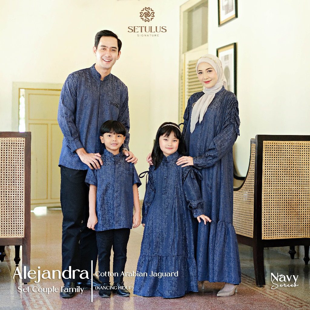 Tulus Signature Baju Couple Pasangan Keluarga Muslim Lebaran 2025 Alejandra