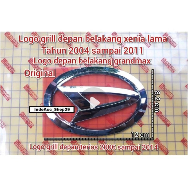 Logo Grill Depan Belakang Terios Lama