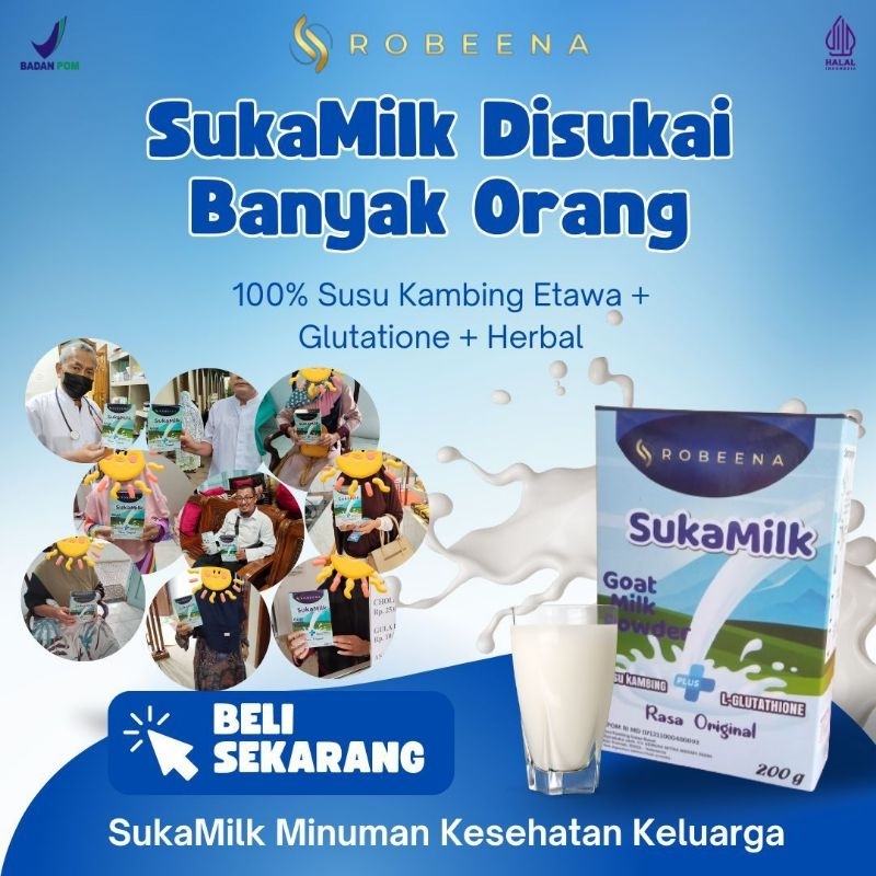 

Susu kambing etawa 200gr Sukamilk extra ikan gabus dan madu