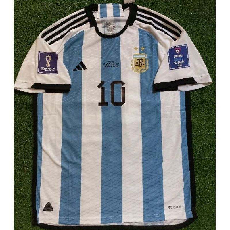 Jersey Argentina final piala dunia 2022 player issue full set Messi 10