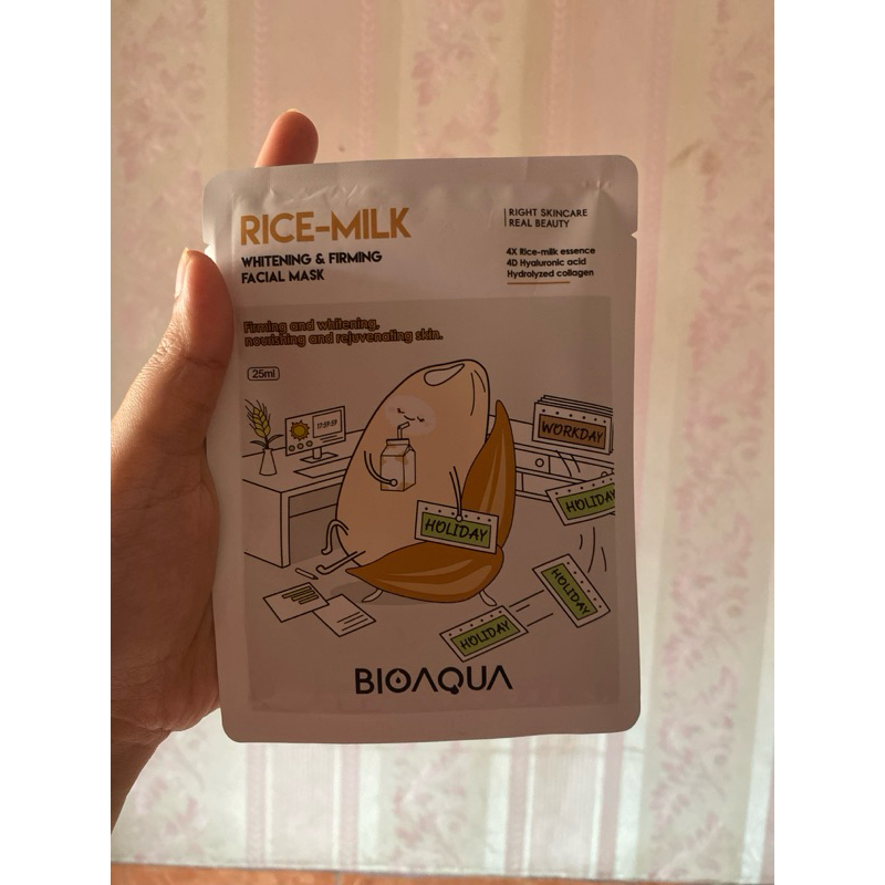 【BPOM】BIOAQUA Masker Wajah Cereal Sheet Mask Face Mask 25ml Masker Essence Hydrating&Moisturizingt