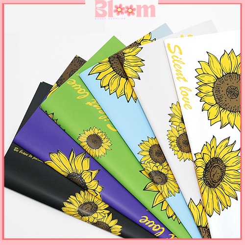 

WRAPPING PAPER MOTIF SUNFLOWER PATTERN Cellophane Little Flower Bicolor kb6178