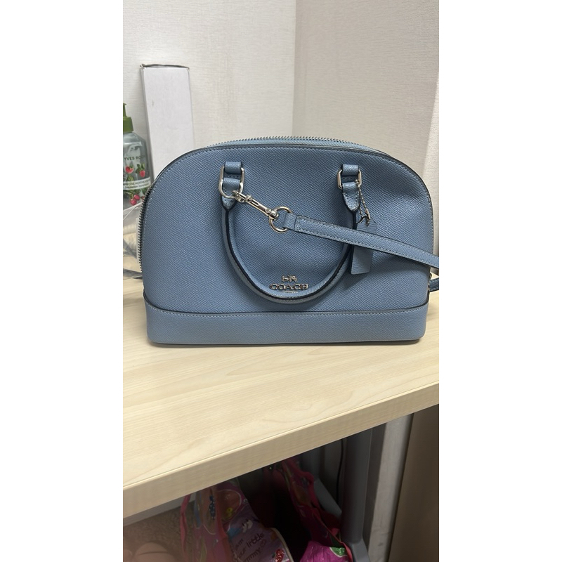 Preloved Coach Mini Sierra Satchel - Baby Blue