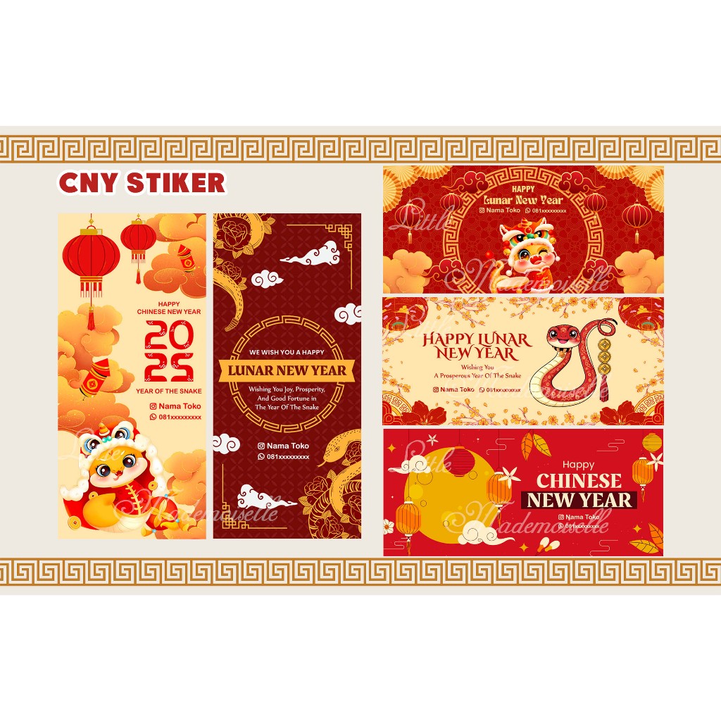 

Stiker Imlek / Stiker Chinese New Year bisa Custom Nama