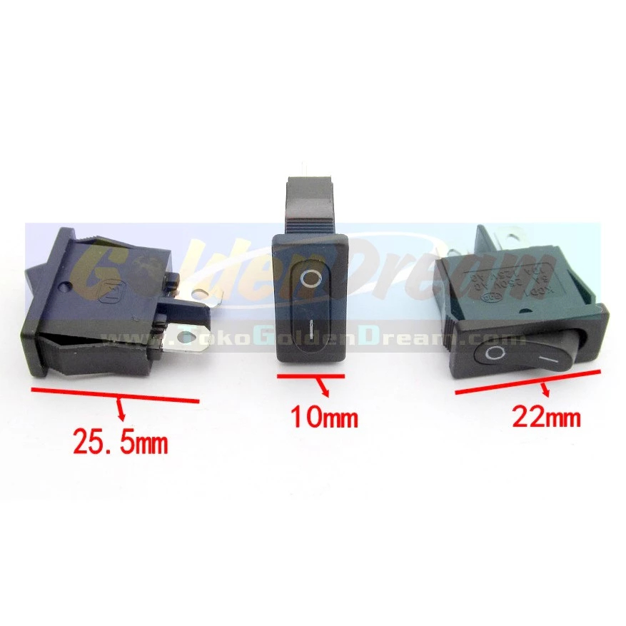 Saklar Gepeng Kecil 2 Pin Tanpa Lampu Flat Rocker Switch On Off Pipih Saklar Lampu Kecil