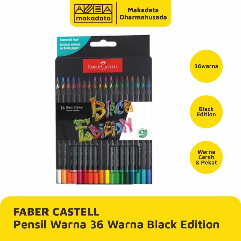 

COLOUR PENCIL | PENSIL WARNA FABER CASTELL 36 WARNA BLACK EDITION (1 PCS)