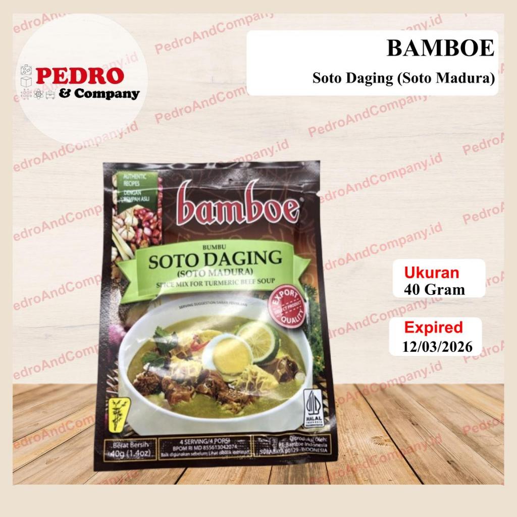 

Bamboe bumbu soto daging madura / beef soto soup - instant indonesian spice