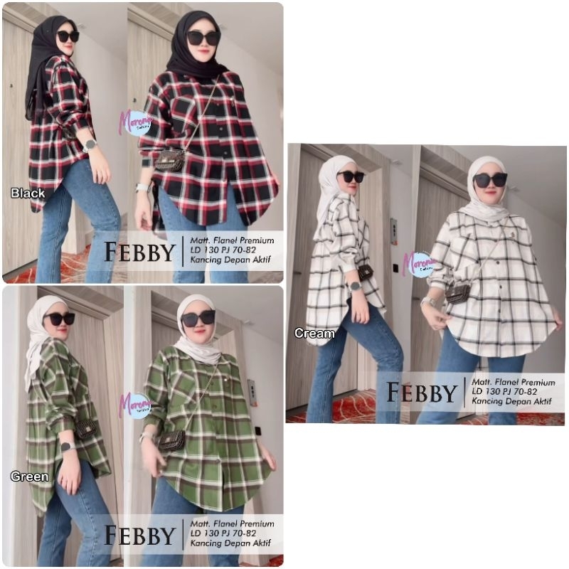 NARIN DEPIA RENATA OVERSIZE BY BELLWISS KEMEJA WANITA FLANEL
