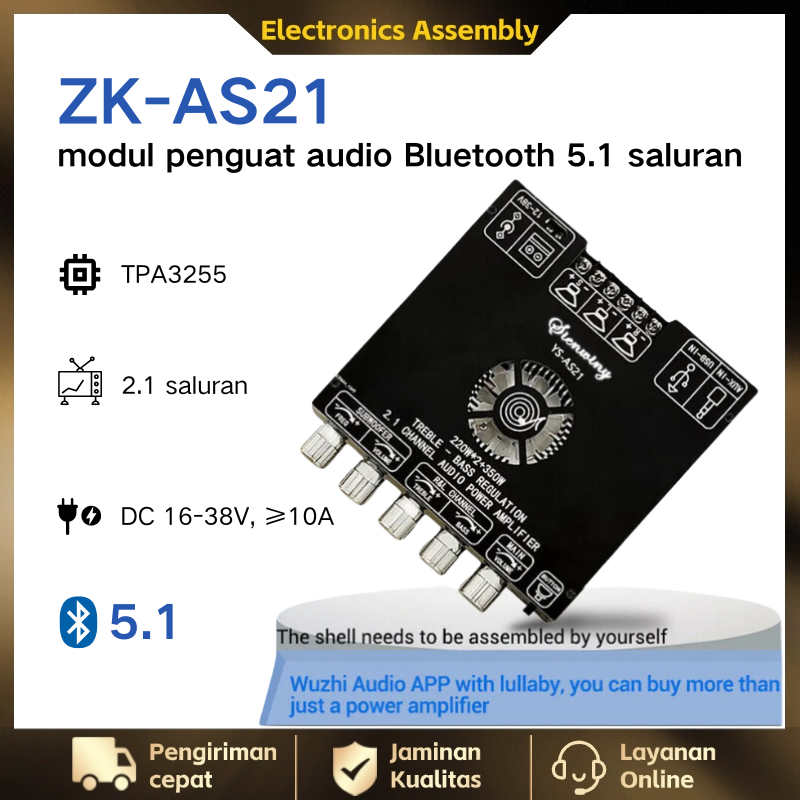 【COD】【SPOT】BERHARGA ZK-AS21 TPA3255 Modul Papan Amplifier Daya Digital Bluetooth