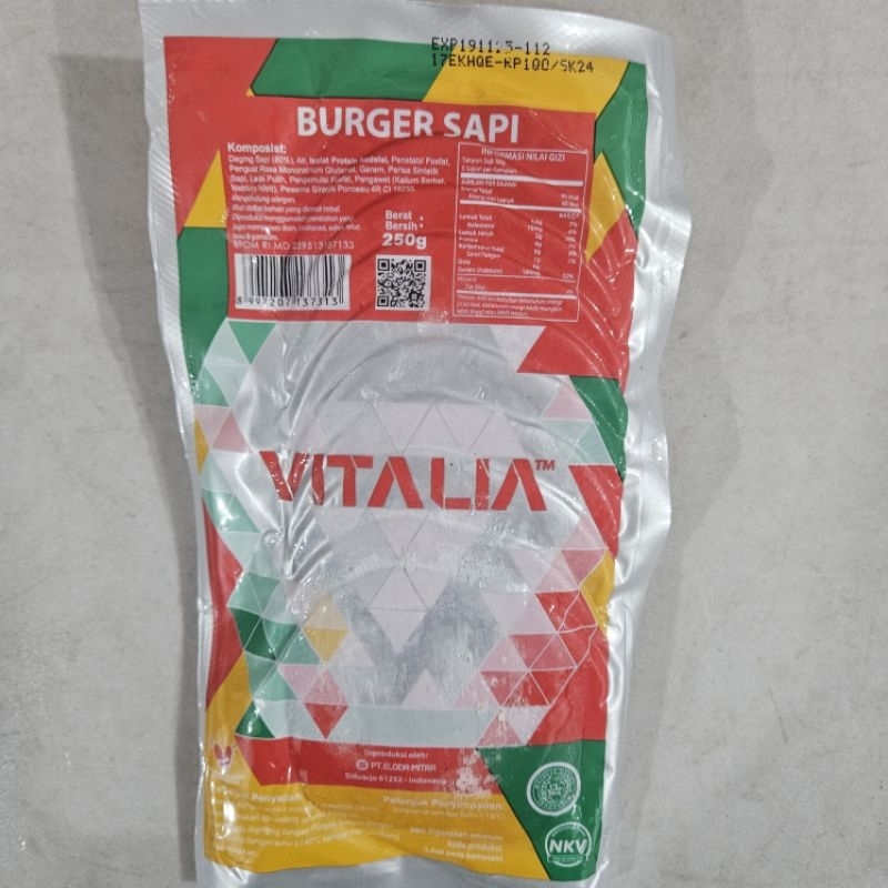 

Vitalia burger sapi 250g