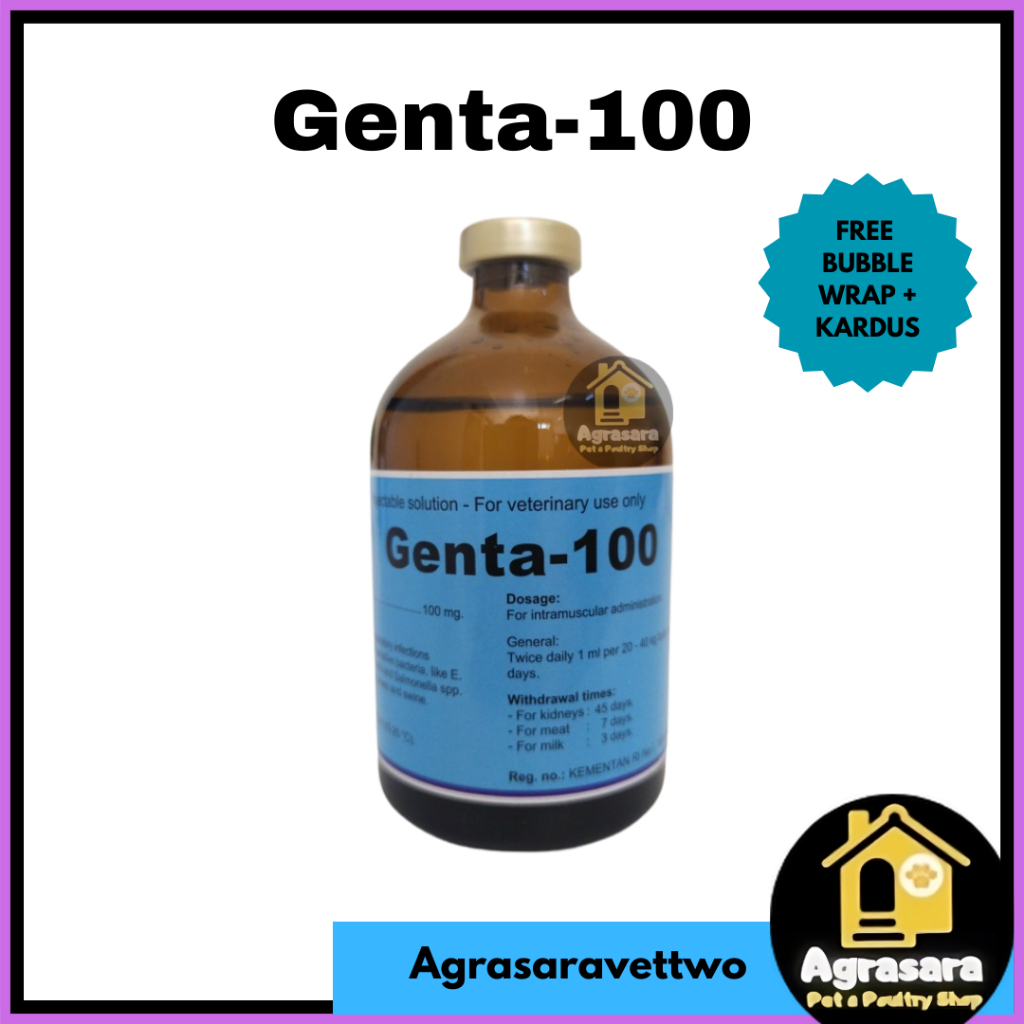 Genta-100 100ml AMPUH SEPERTI GENTAJECT